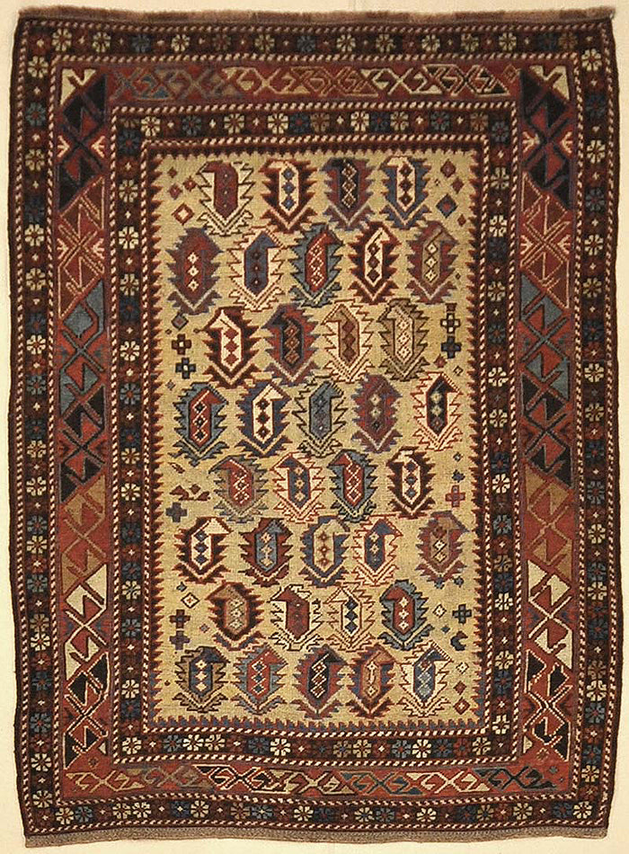Antique Caucasian Shirvan Botteh Motif 31307