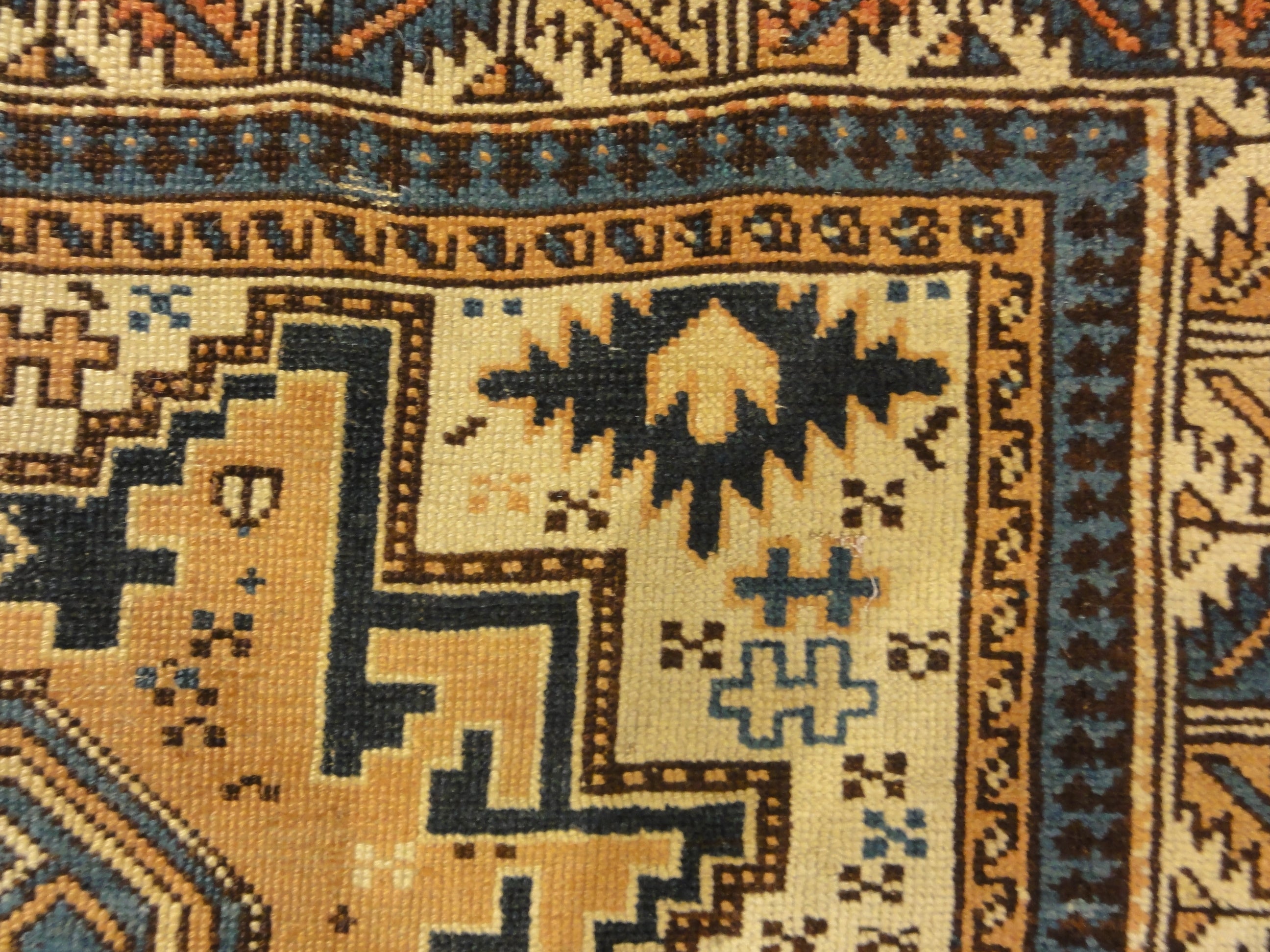 Antique CAucasian Leshgi Star Rug Circa 1880s 30491