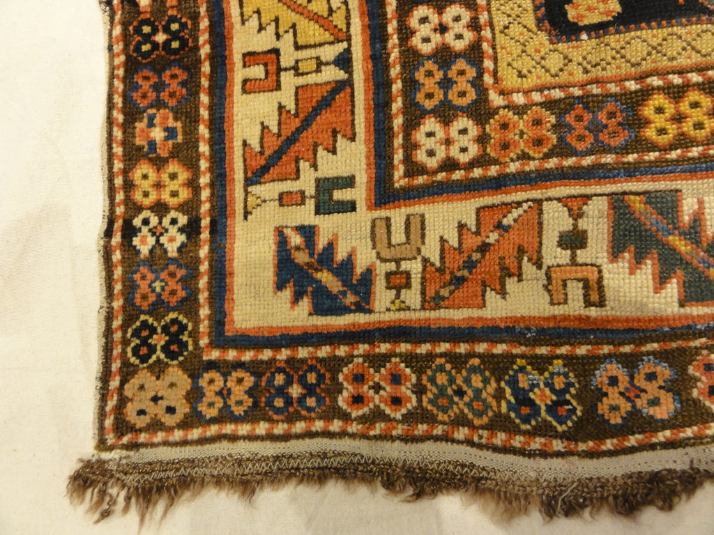 Antique Shirvan Runner Rug. A piece of authentic antique genuine woven carpet art sold by Santa Barbara Design Center, Rugs and More.