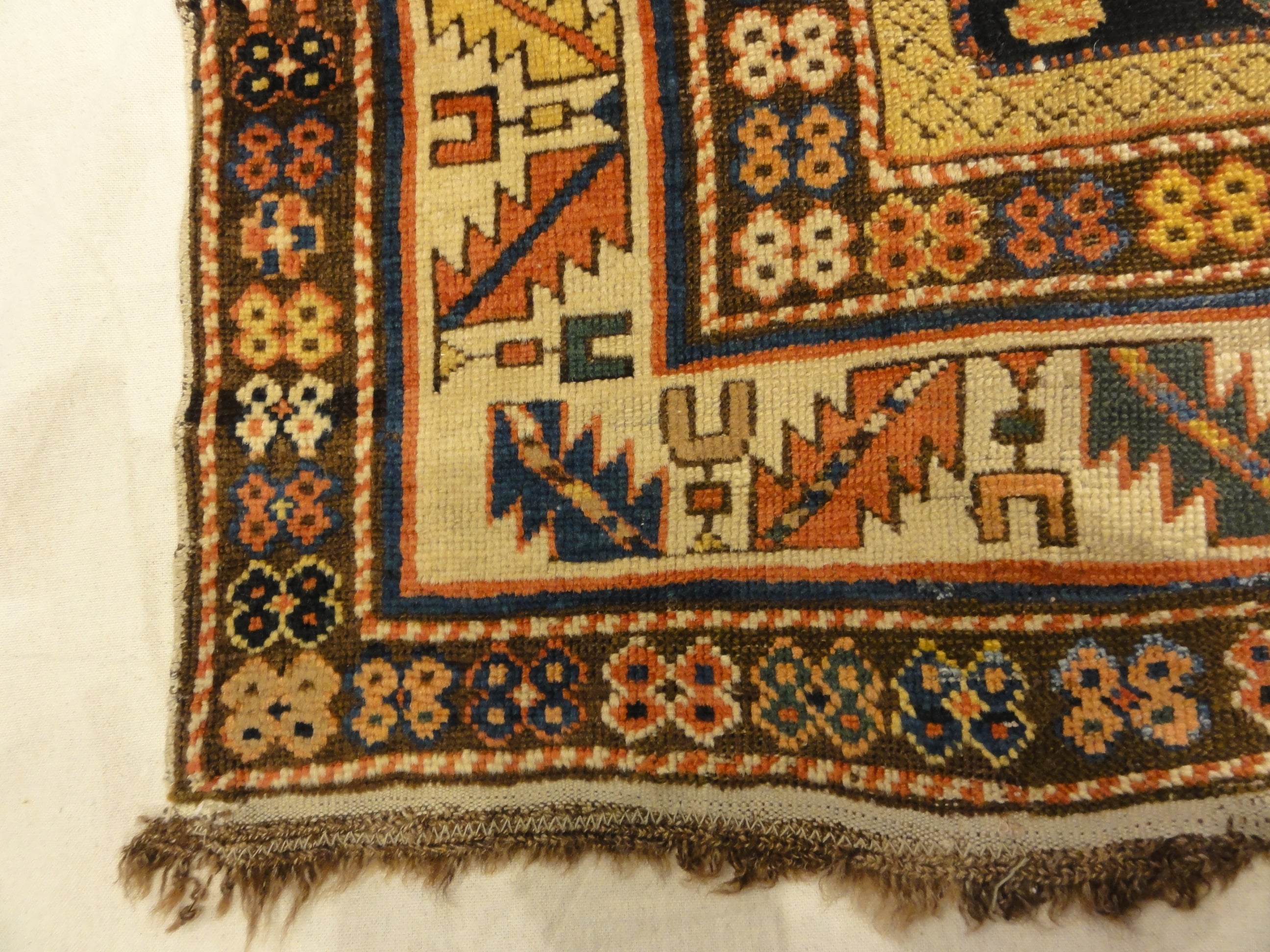 Antique Shirvan Runner Rug. A piece of authentic antique genuine woven carpet art sold by Santa Barbara Design Center, Rugs and More.