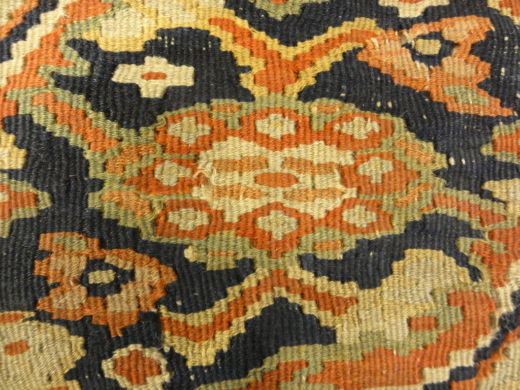 Antique Persian Bijar Kilim Flat Woven 19th Century 30226