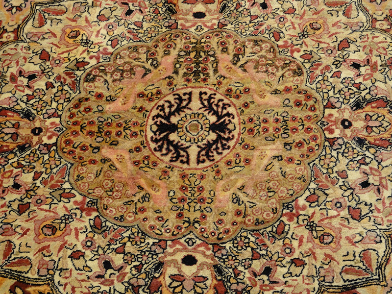 31507 Antique KermanShah with poetry in cartouches Circa 1880