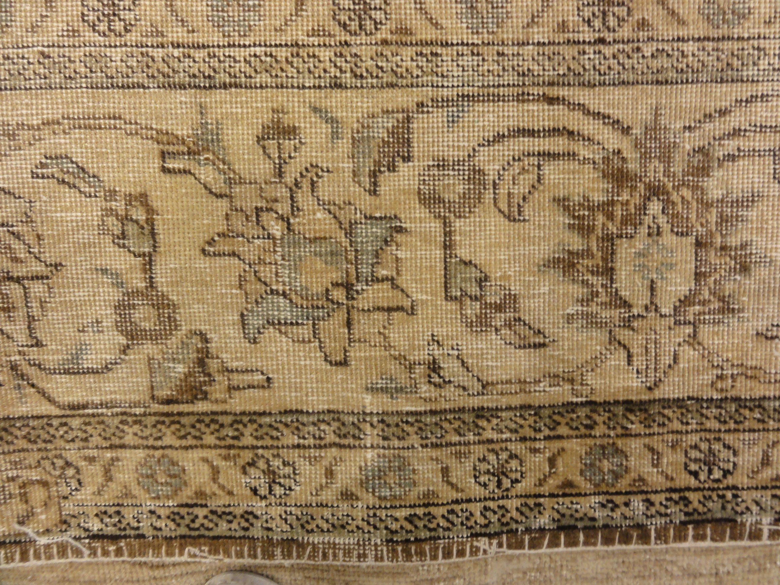 Antique Beige and Pink Persian Tabriz Genuine Authentic Intricate Woven Carpet Art Santa Barbara Design Center and Rugs and More