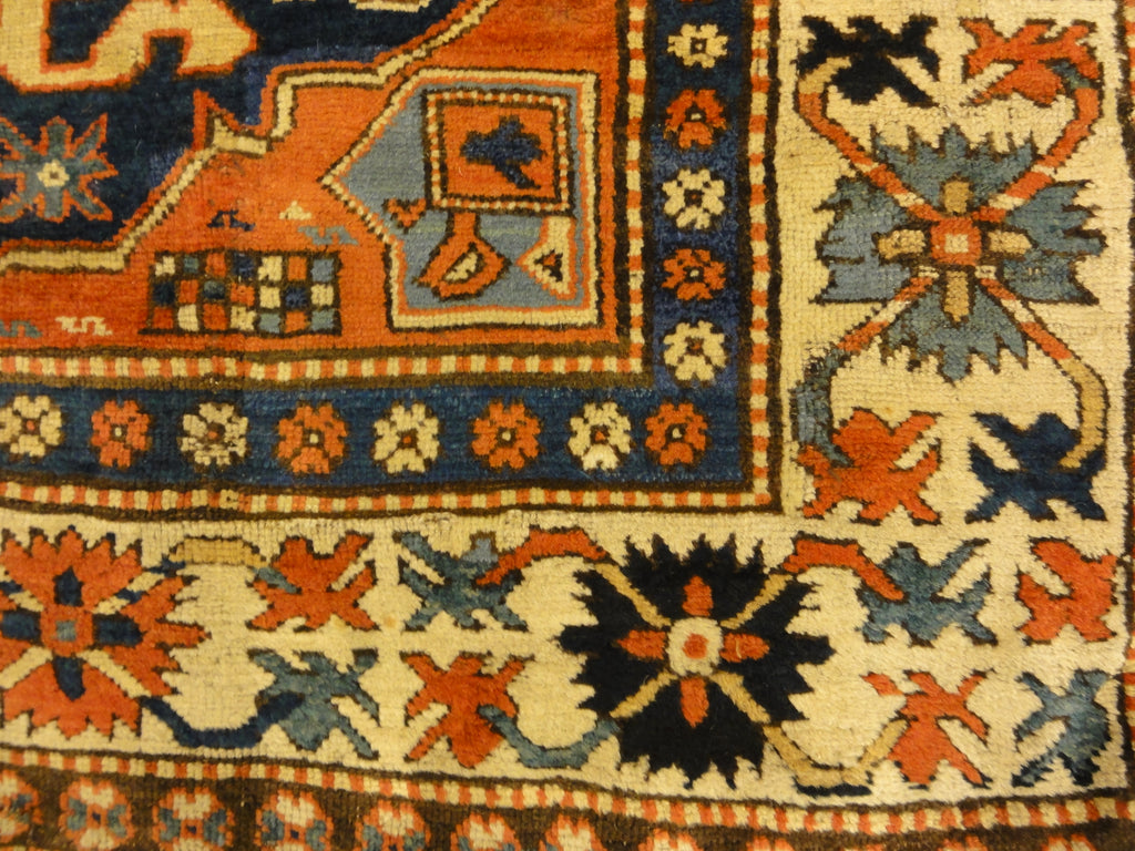 30538 Antique Rare Cloudband Caucasian Chondzoresk Rug
