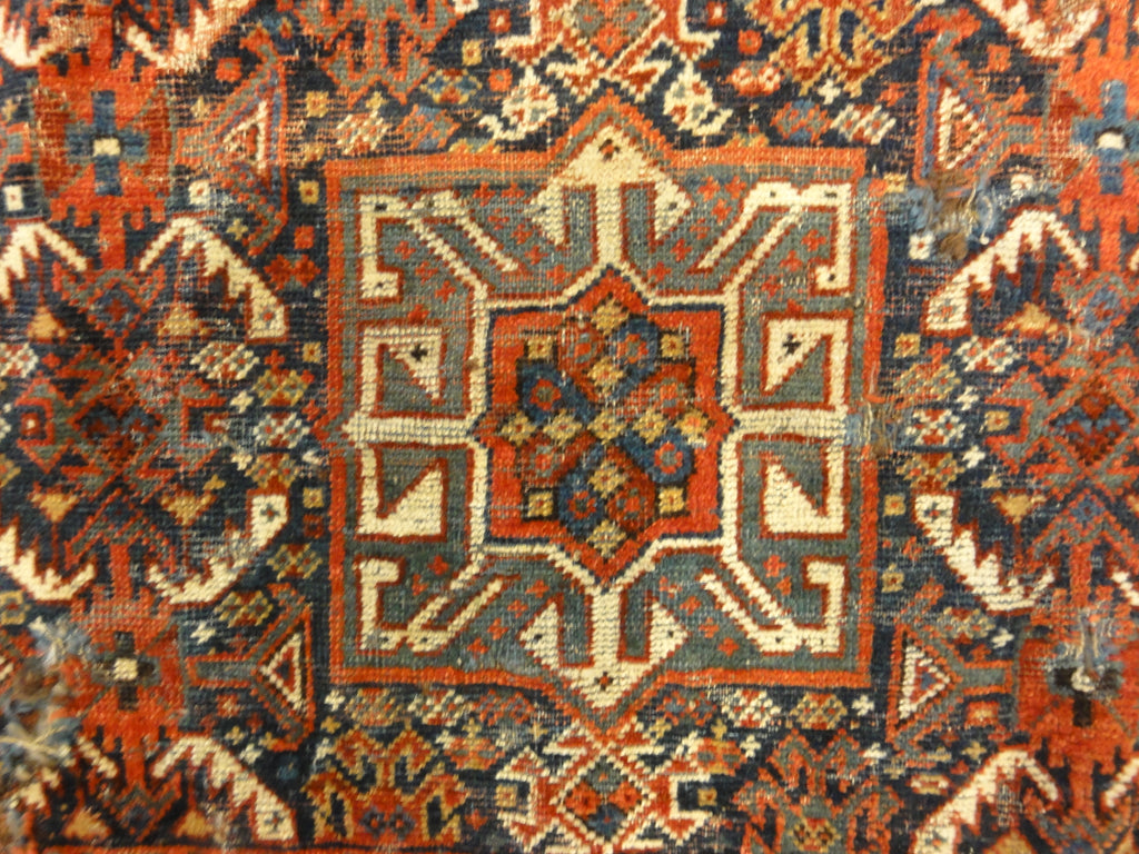 Antique Khamseh Bag Face. Rugs & More in the Santa Barbara Design Center. This is a made from fine craftsmanship and lustrous wool.