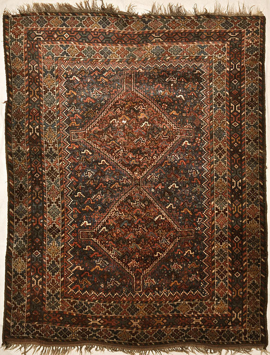 Antique Khamseh Classical Piece - Visit us at Rugs & More, in the Santa Barbara Design Center to see our wide variety of Khamseh Rugs.