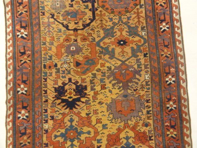 Rare Prototype Kurdish rug with dragons and mythical animals early 1700s 30028