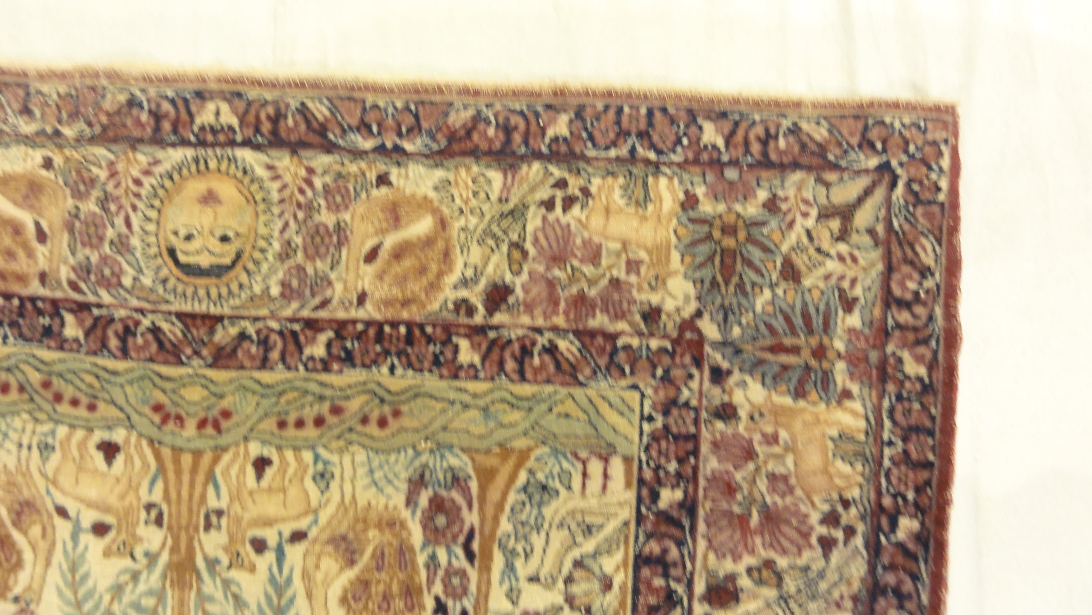 Antique Tree of Life Kerman Rug 34559