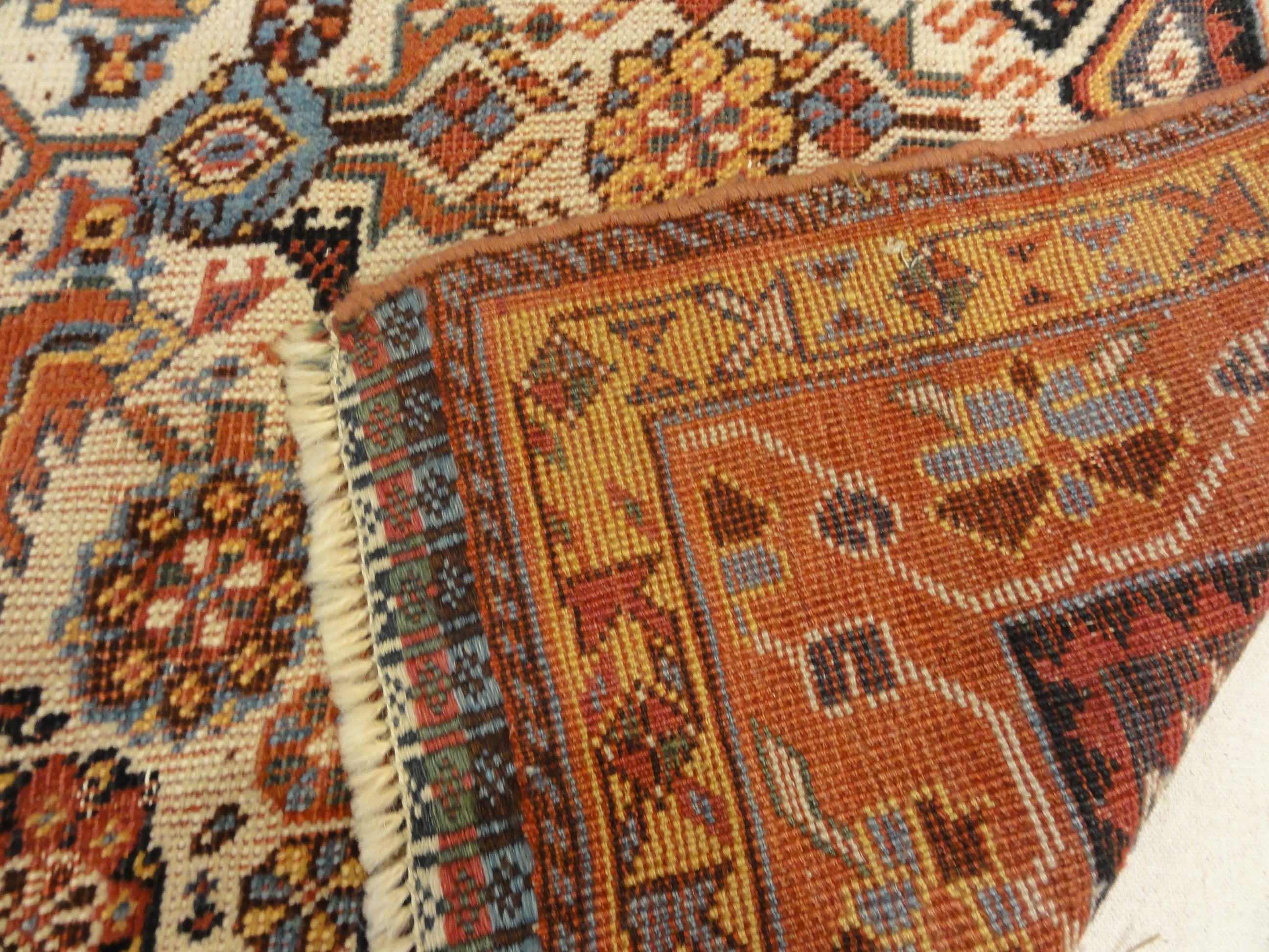 Rare Antique Qashqai with Ivory Background 30220