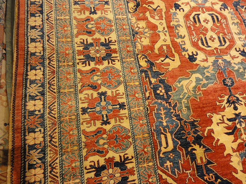 Finest Dragon Kazak Caucasian Rug Blessed by HH Dalai Lama 43700