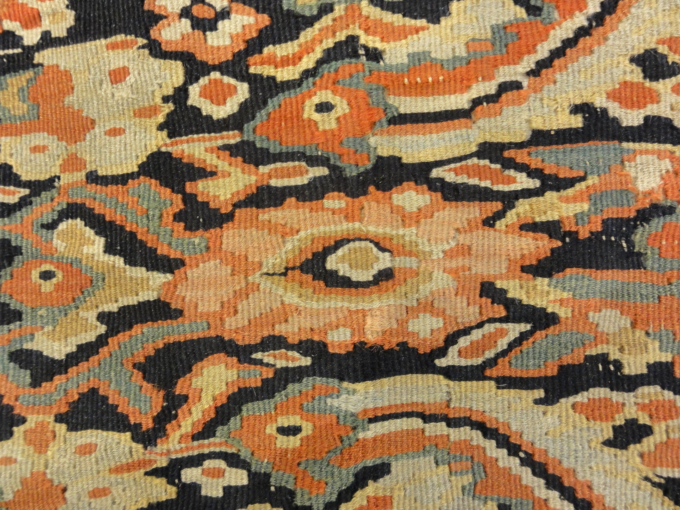 Antique Persian Bijar Kilim Flat Woven 19th Century 30226