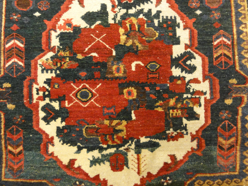 Antique Armenian Gole Farangi Rug A piece of woven antique carpet art sold by the Santa Barbara Design Center Rugs and More.