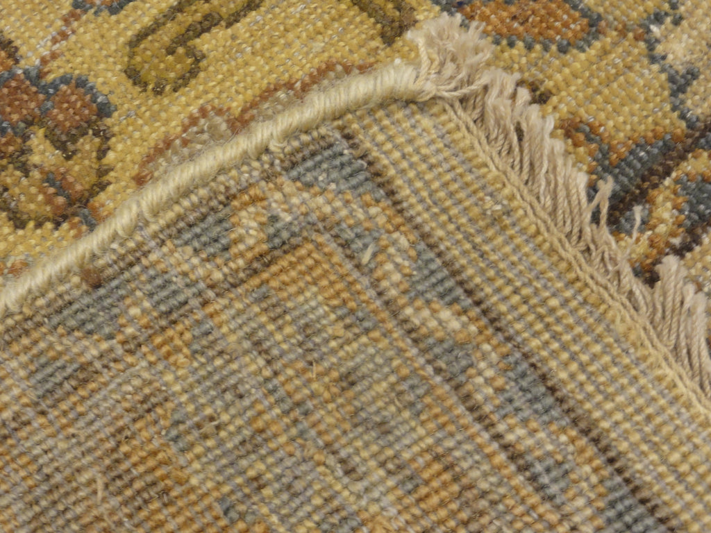 Antique Yellow and Blue Larestan Indian Rug 30433