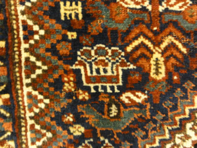 Antique Kahmseh Chicken Rug 30072