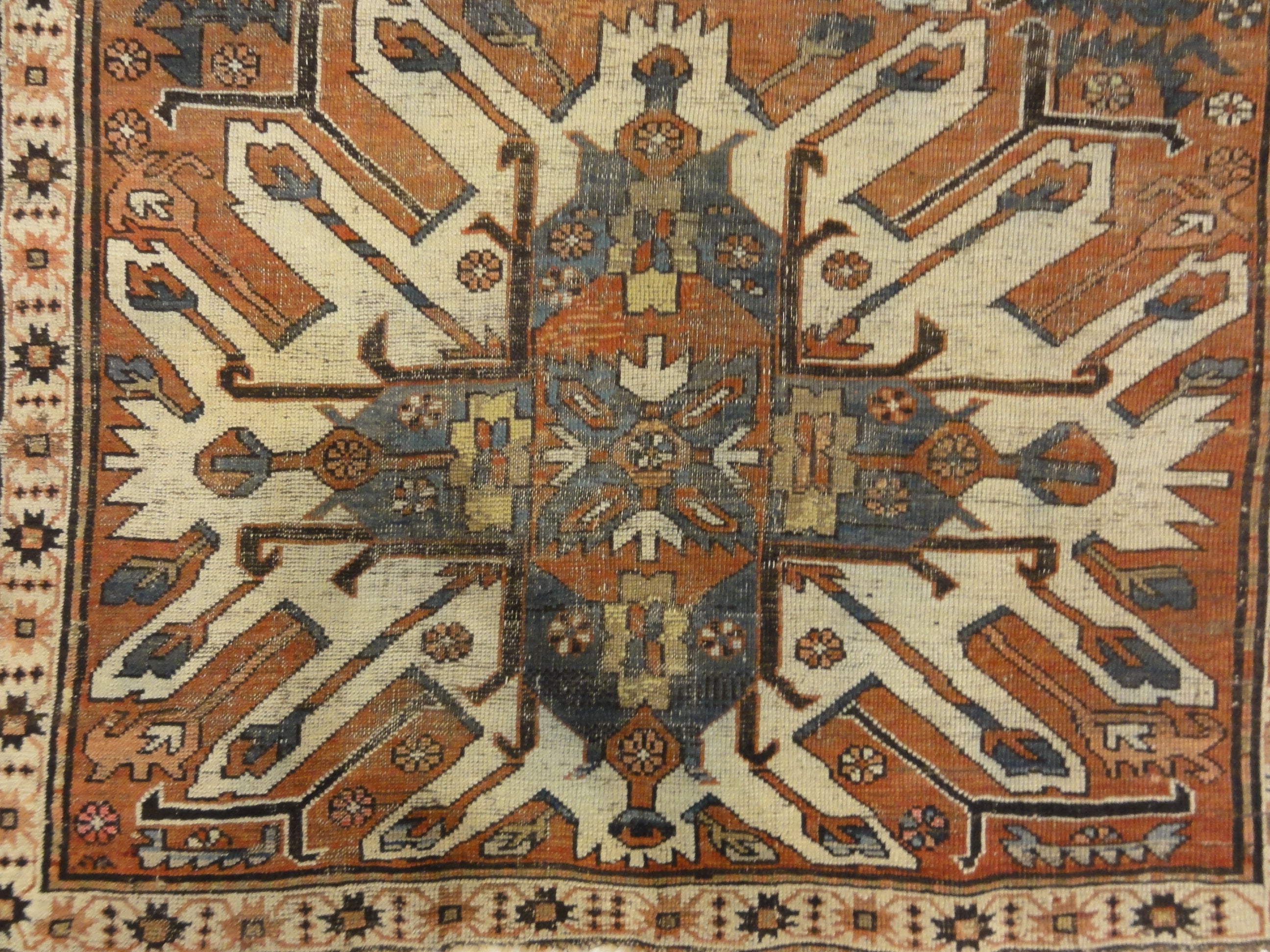 30729 Antique Eagle Kazak Chelaberd Rug