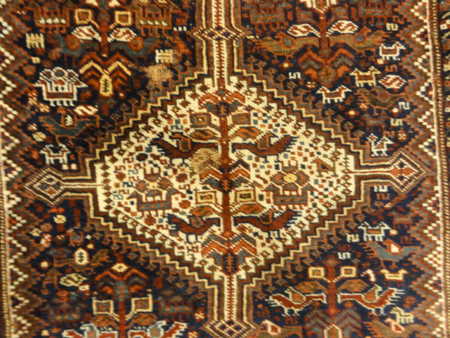 Antique Kahmseh Chicken Rug 30072