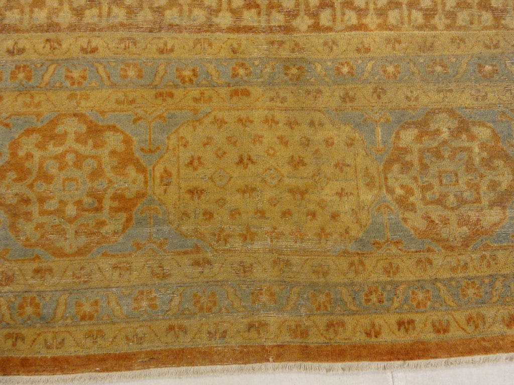 Antique Light Blue and Terra Mamluk Rug 30405