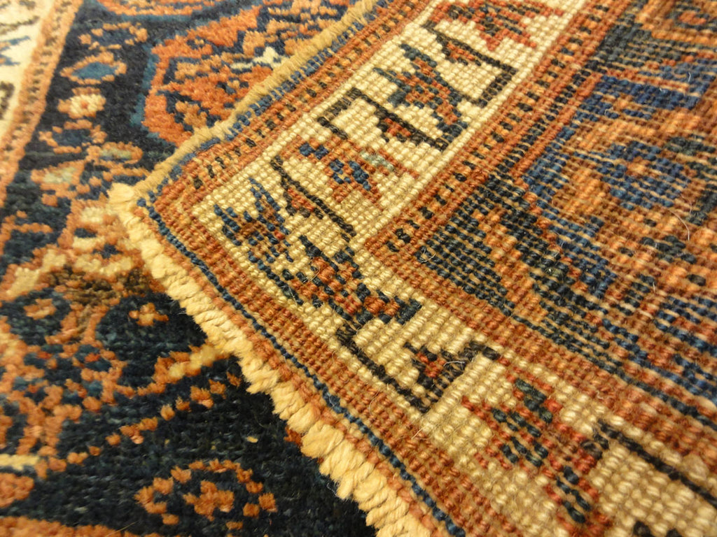 Afshar Botteh Bagface circa 1880. A piece of antique woven carpet art sold by Santa Barbara Design Center Rugs and More in Santa Barbara, California.