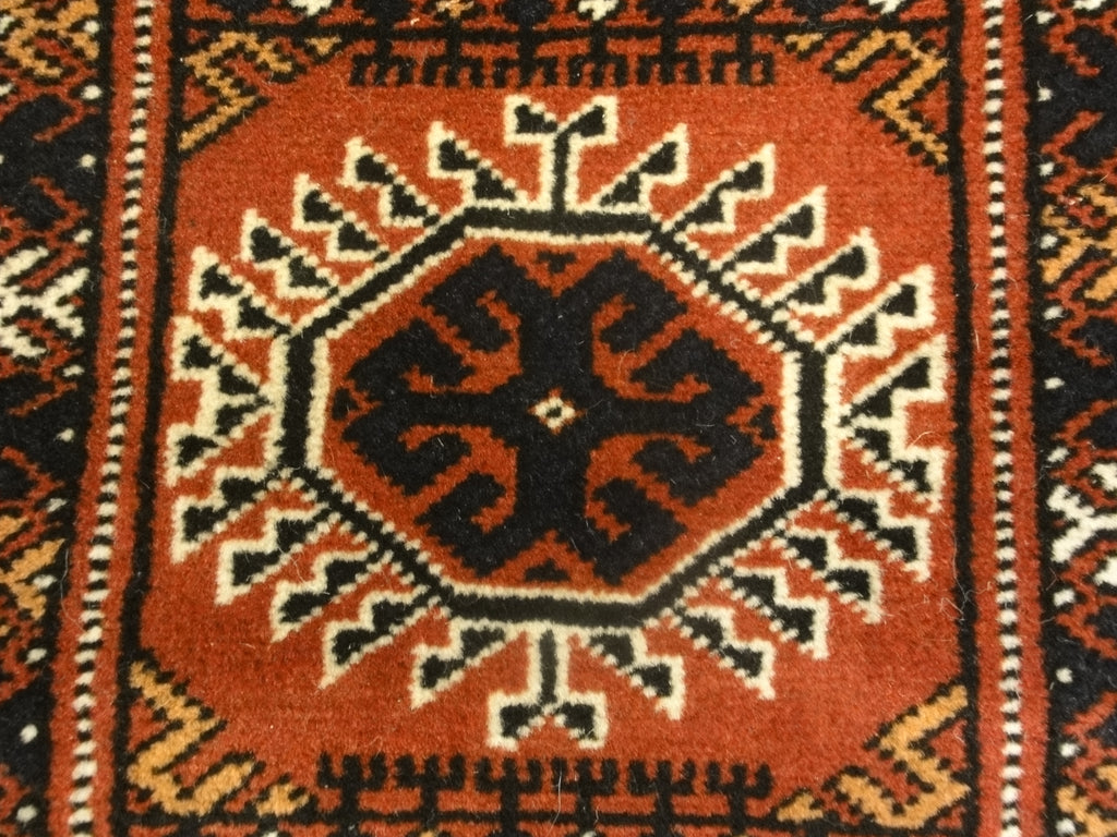 30341 Vinatge Persian Turkomen with Silk Foundation
