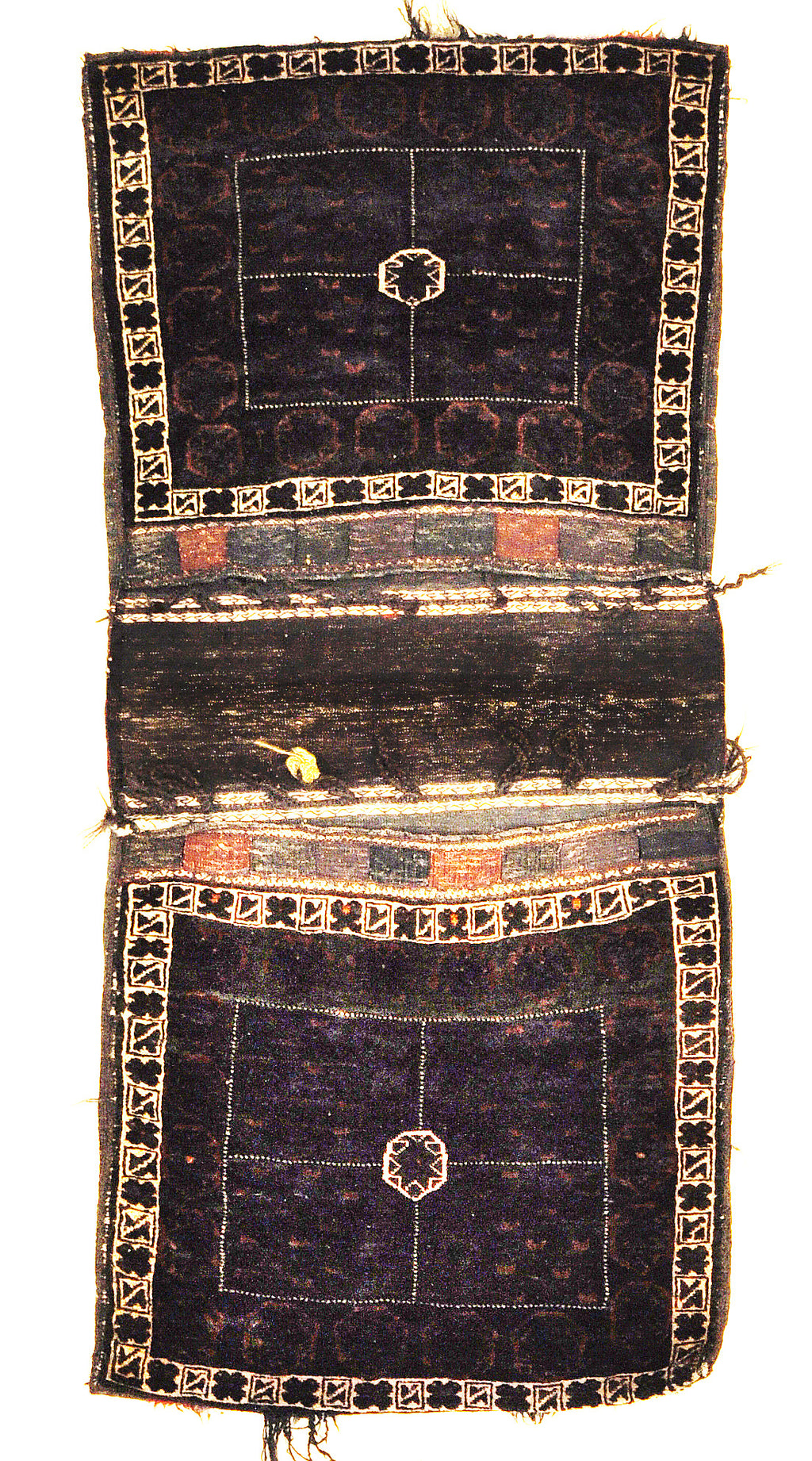 Antique Persian Beluch Complete Saddle Bag Genuine Authentic Intricate Woven Carpet Art Santa Barbara Design Center Rugs and More