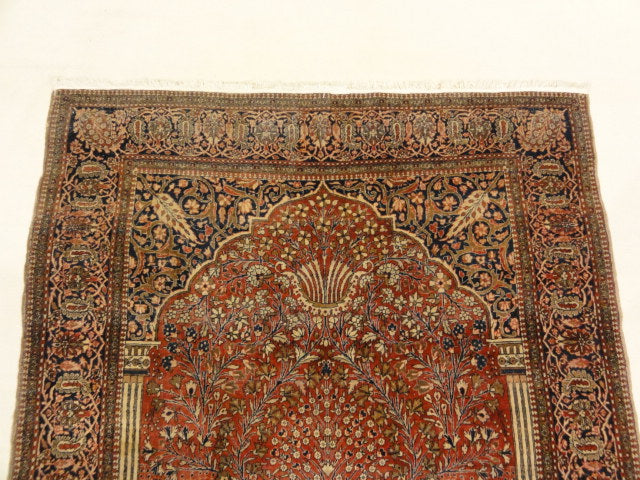 Antique Persian Mohtashar Kashan Tree of Life