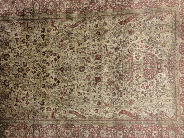 Rare Antique Silk Mohtasham Kashan 29241