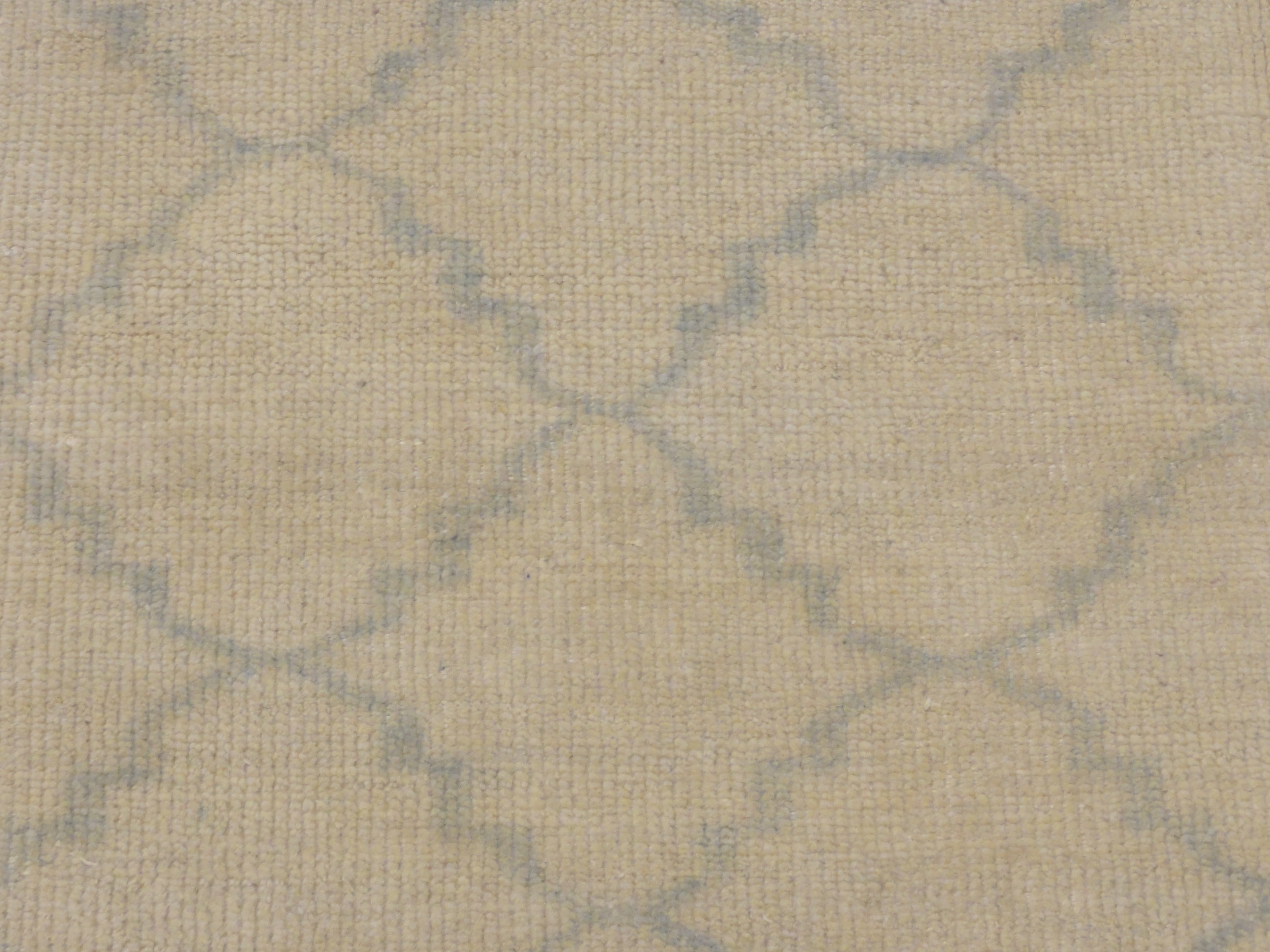 Fine Modern Blue and Beige Trellises Rug. A piece of woven authentic carpet art sold by Santa Barbara Design Center, Rugs and More.