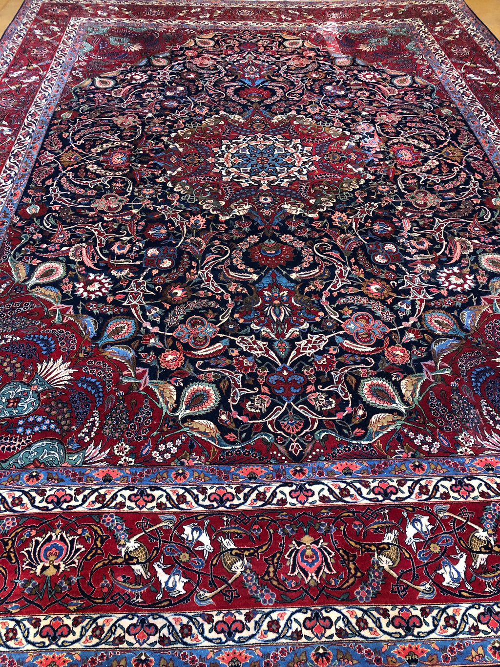 Rare Antique Dabir Kashan 38008