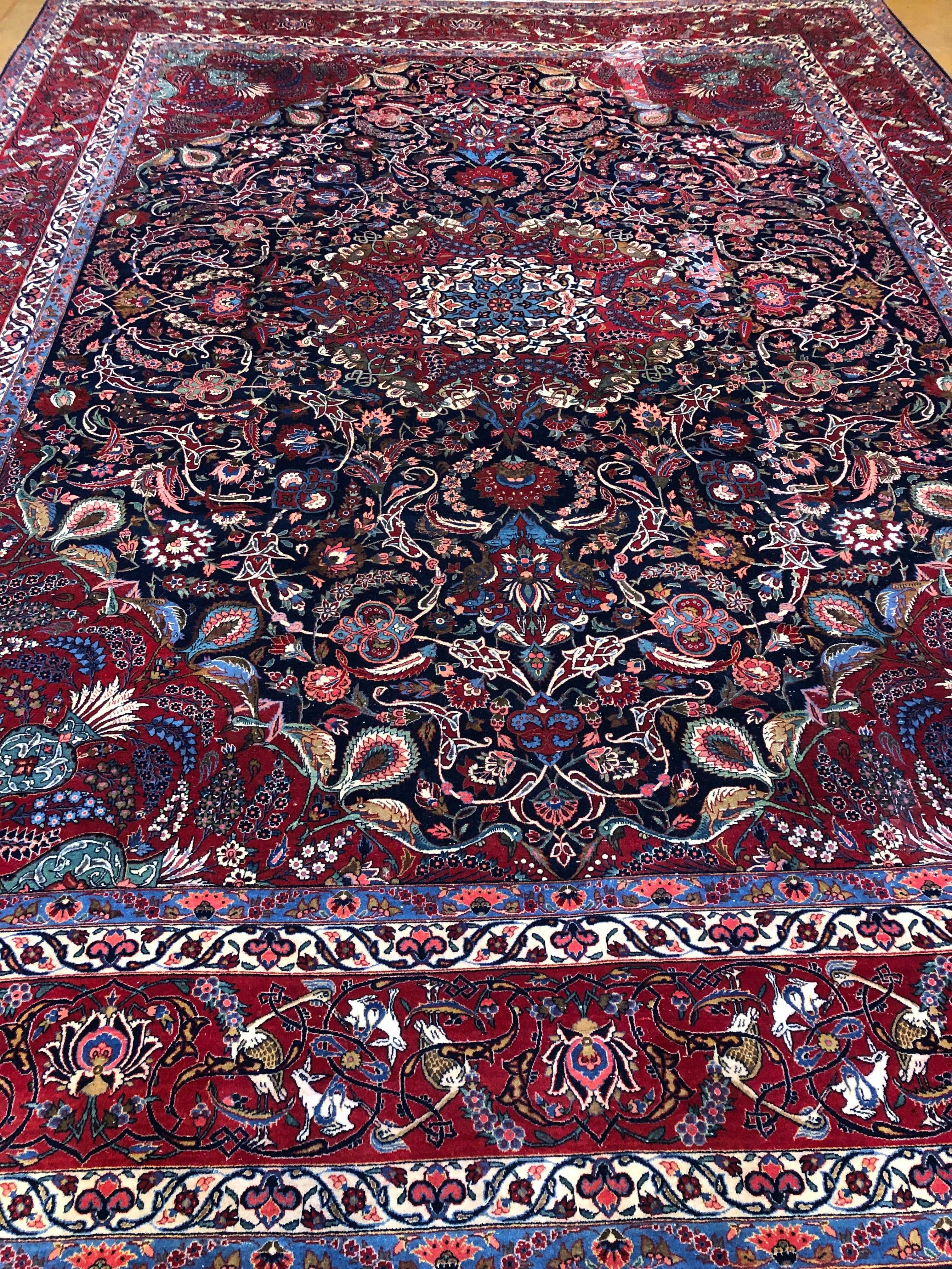 Rare Antique Dabir Kashan 38008