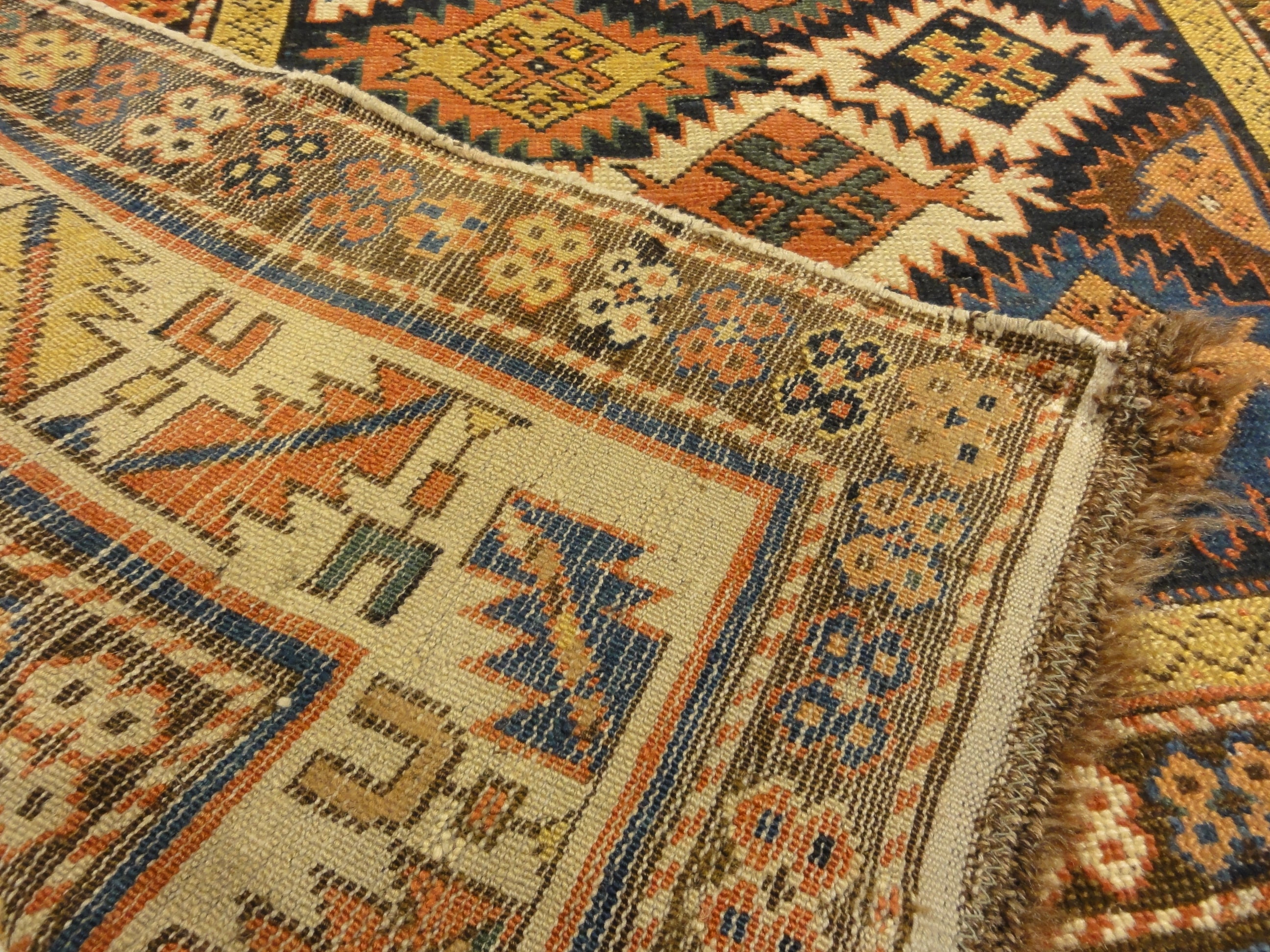 Antique Shirvan Runner Rug. A piece of authentic antique genuine woven carpet art sold by Santa Barbara Design Center, Rugs and More.