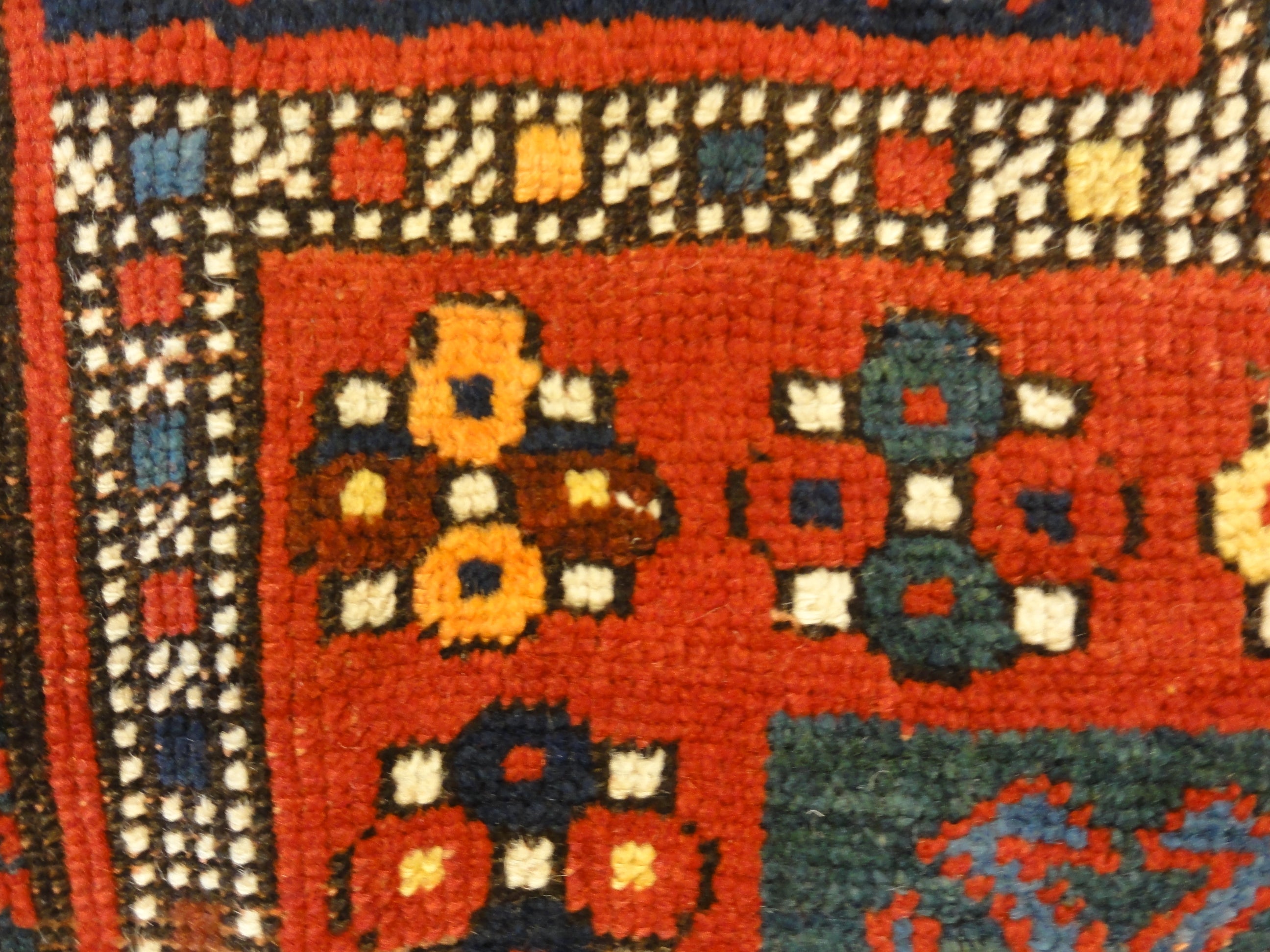 Antique Kazak Double Prayer Rug 30532