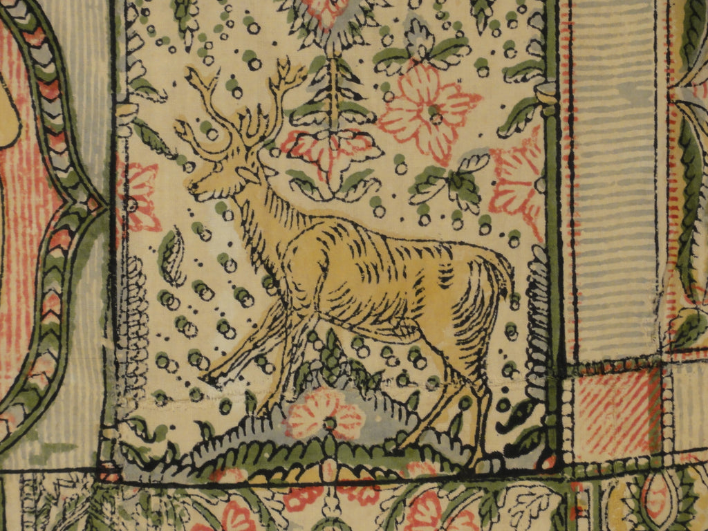 Rare Antique Mughal Palampore Textile with written cartouches 30637