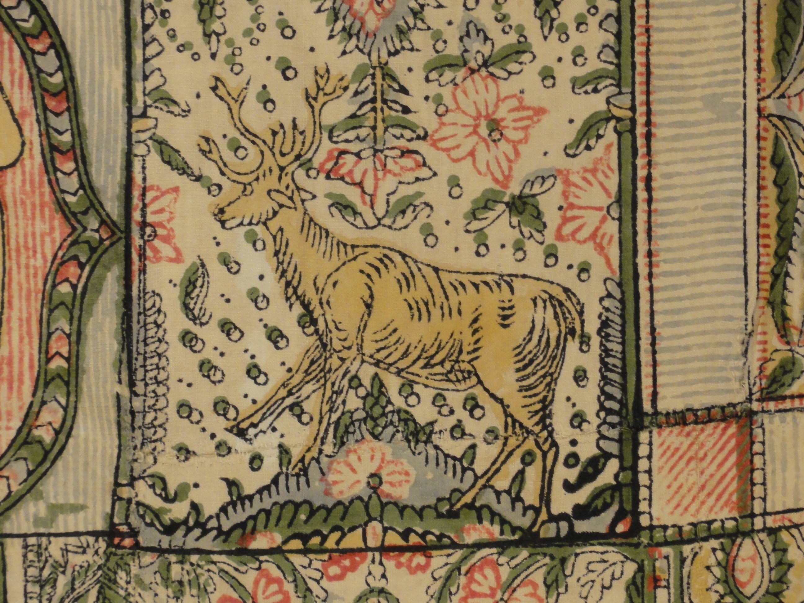 Rare Antique Mughal Palampore Textile with written cartouches 30637