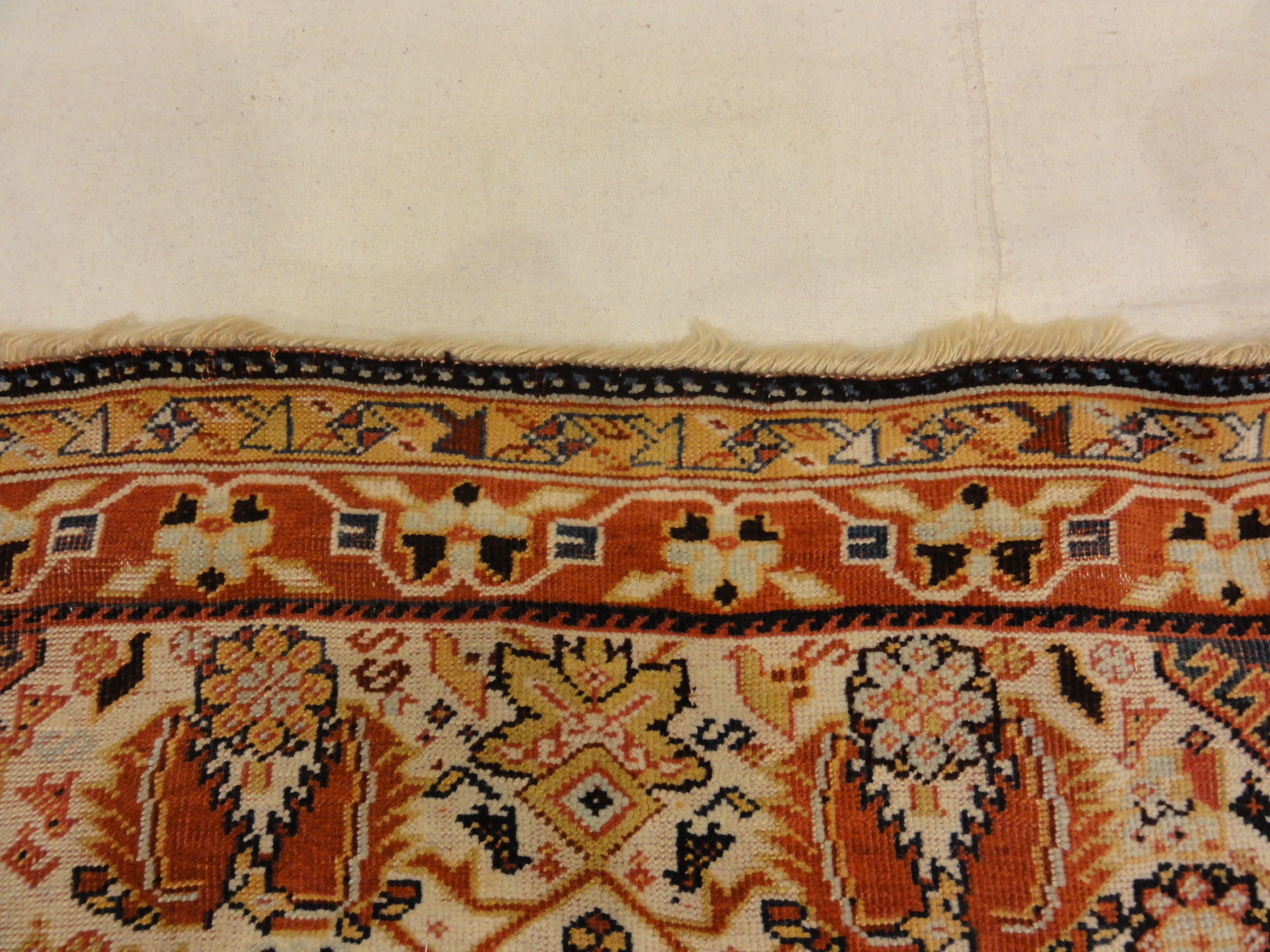 Rare Antique Qashqai with Ivory Background 30220