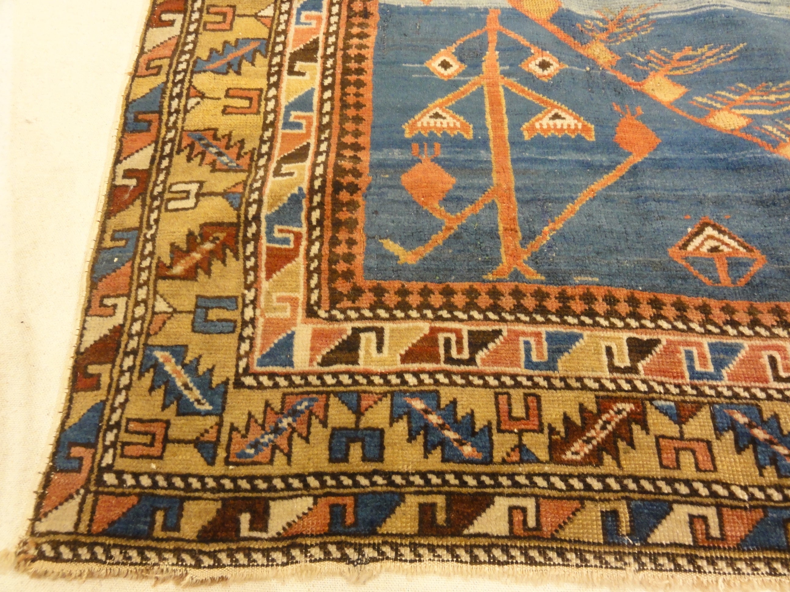 Unique antique Caucasian Shirvan Prayer Rug 30251