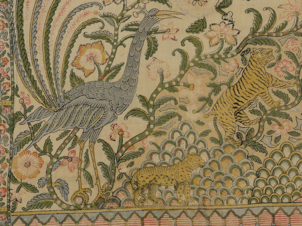 Rare Antique Mughal Palampore Textile with written cartouches 30637