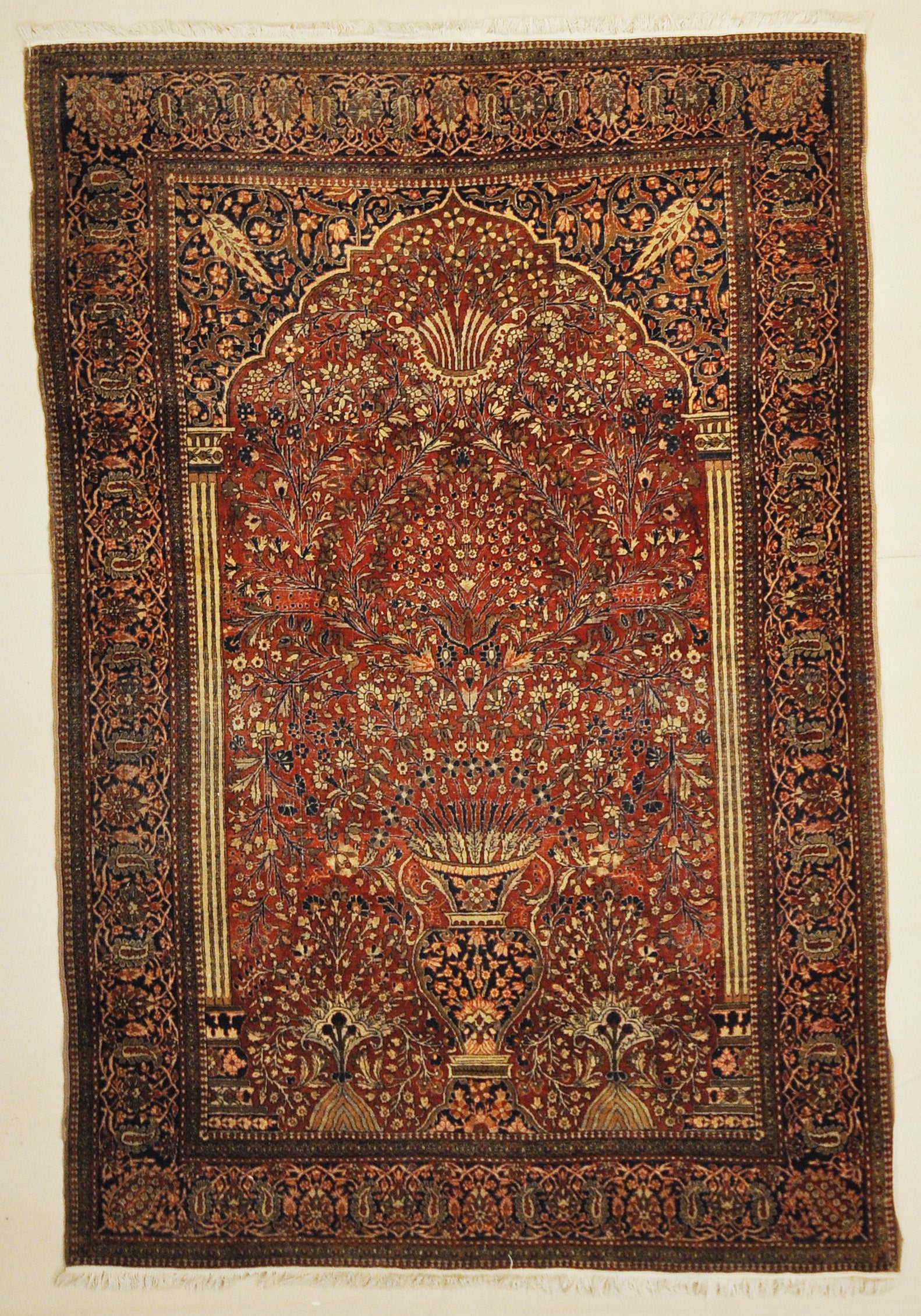 Antique Persian Ostad Mohtasham Kashan Tree of Life Rug in mint condition 30094