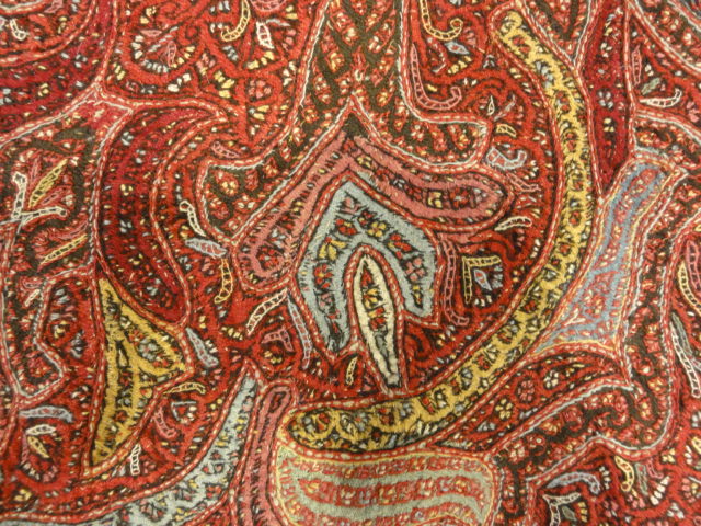Rasht Embroidery Circa 1850 - 5'8" x 5'9" - The finest hand-knotted and natural dyed fibers. - Visit us at Rugs & More in the Santa Barbara Design Center