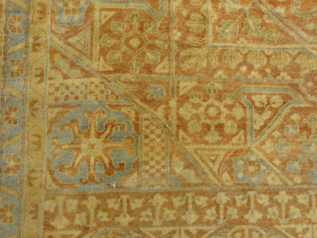 Antique Light Blue and Terra Mamluk Rug 30405