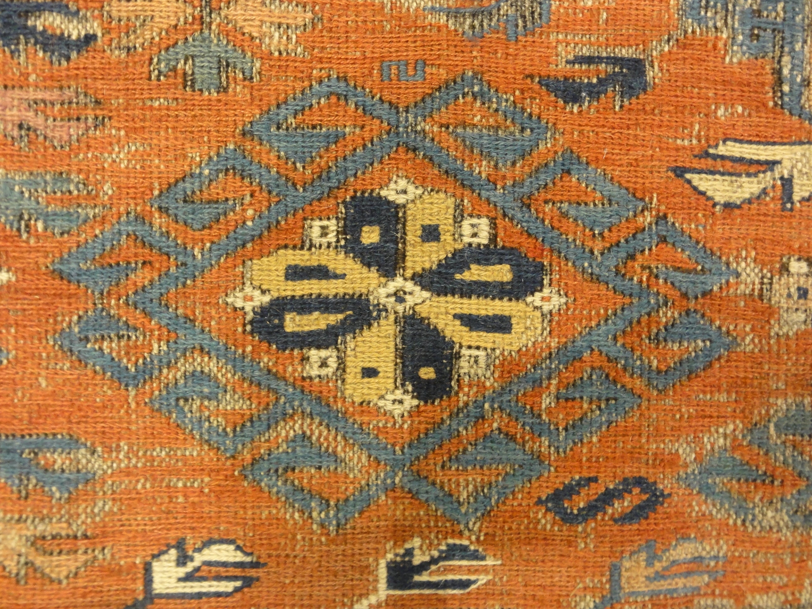 Antique Soumak Kuba Rug. A piece of genuine authentic woven carpet art sold by Santa Barbara Design Center Rugs and More.