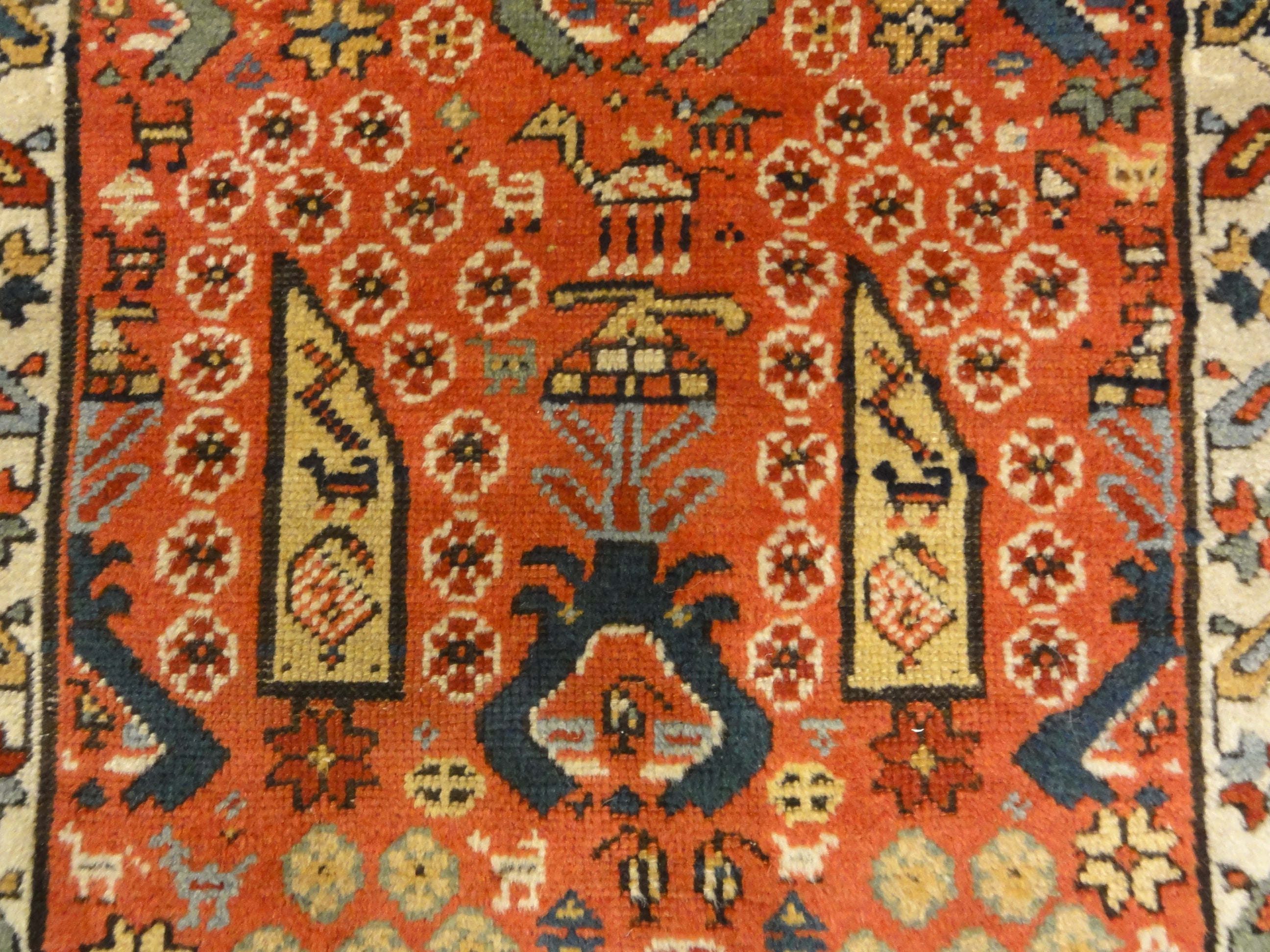 Proto Shahsavan Soj-Bolagh rug ca. 1800 in perfect condition. Classical Tribal art from Kourosh Collection. World class tribal rug at its best.