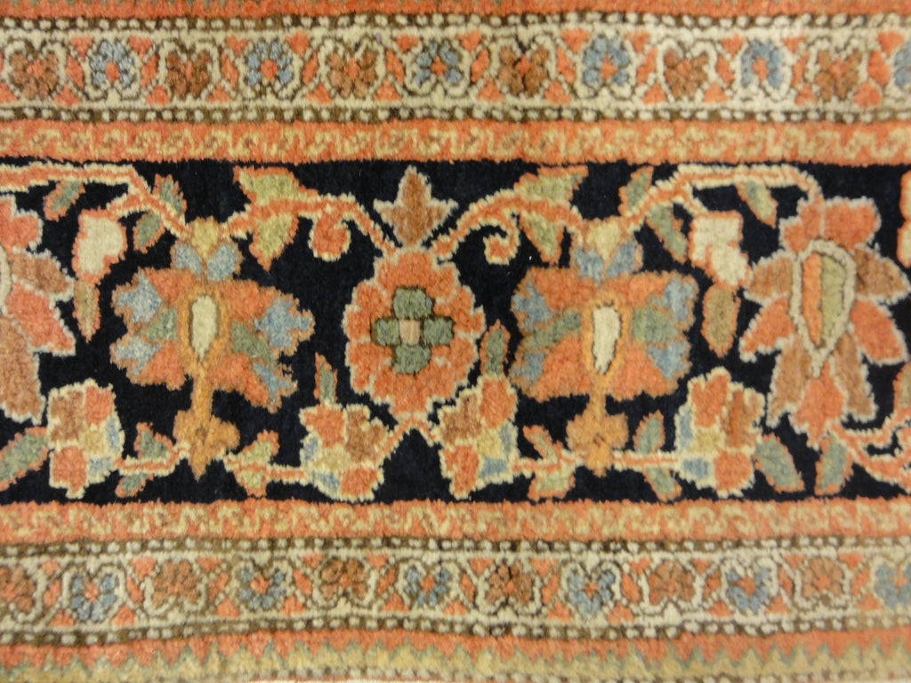 Rare Antique Fine Farahan Circa 1870. A piece of genuine authentic woven carpet art sold by the Santa Barbara Design Center, Rugs and More.