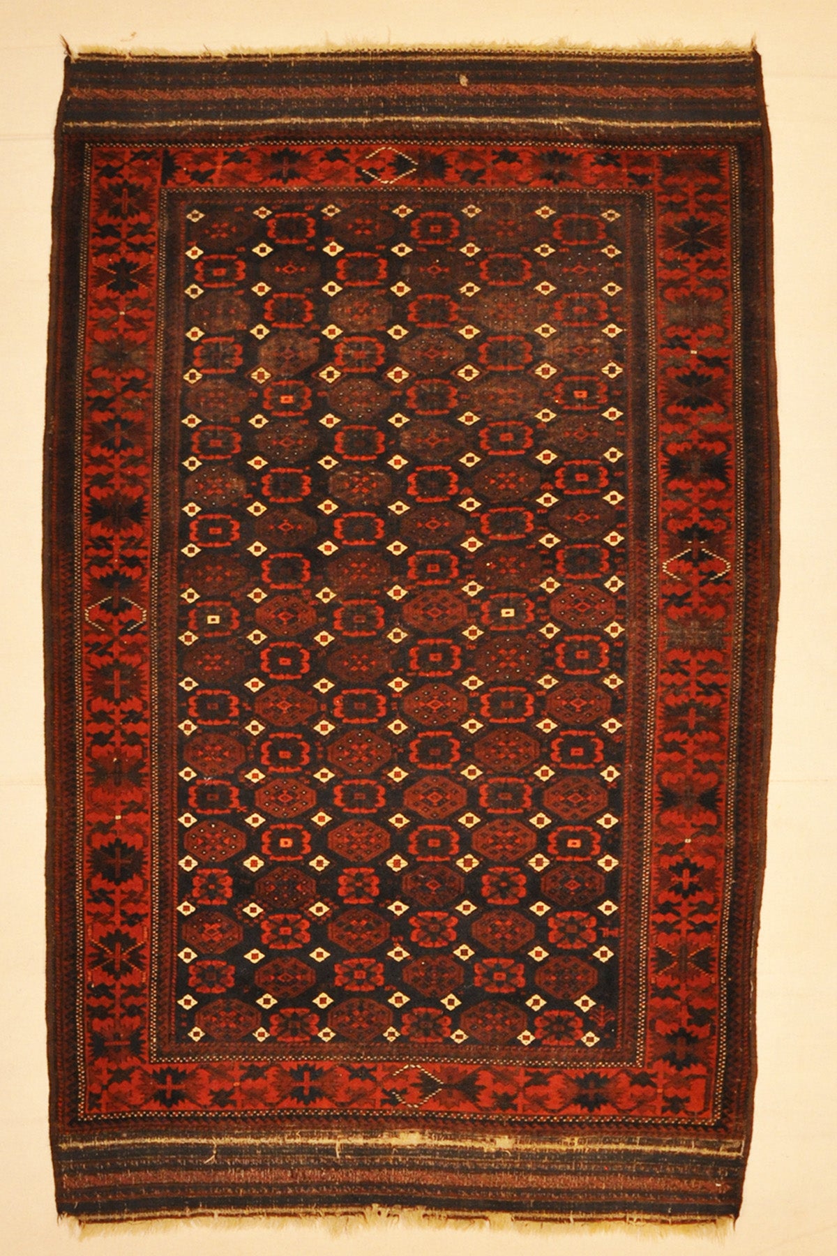 Antique Original Persian Baluch Rug with Original Ends Wool Baluchistan Santa Barbara Design Center Carpet Authentic Collectable