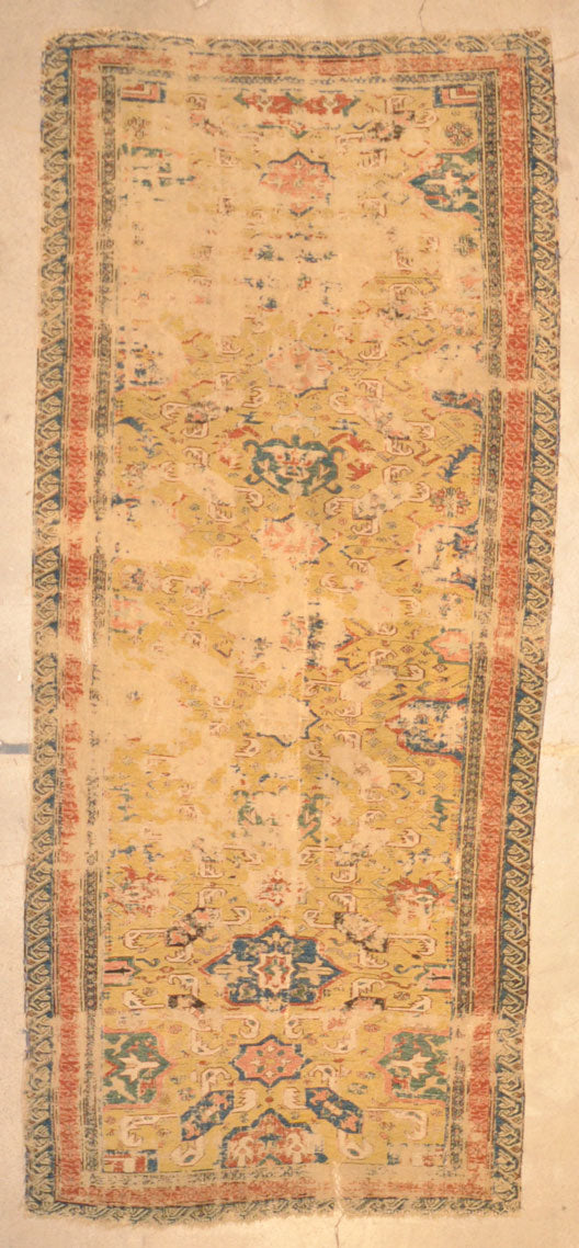 Classic antique Soumak with Saffron field