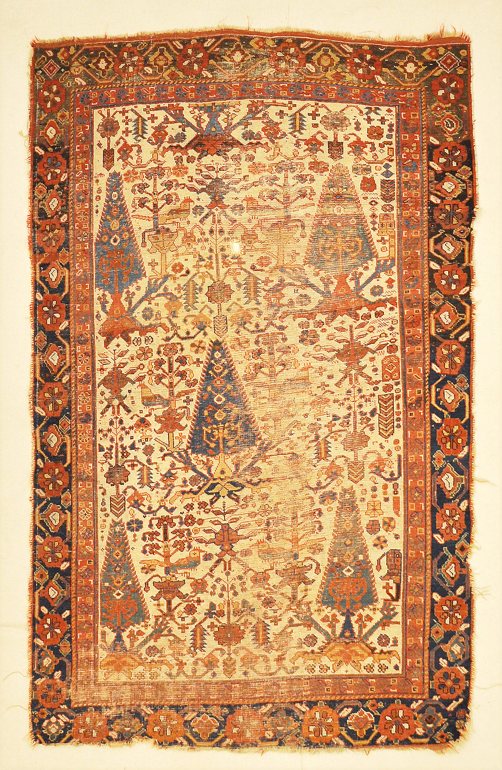 Rare Persian Proto Afshar Rug Circa 1850s Genuine Authentic Intricate Woven Carpet Art Santa Barbara Design Center Rugs and More