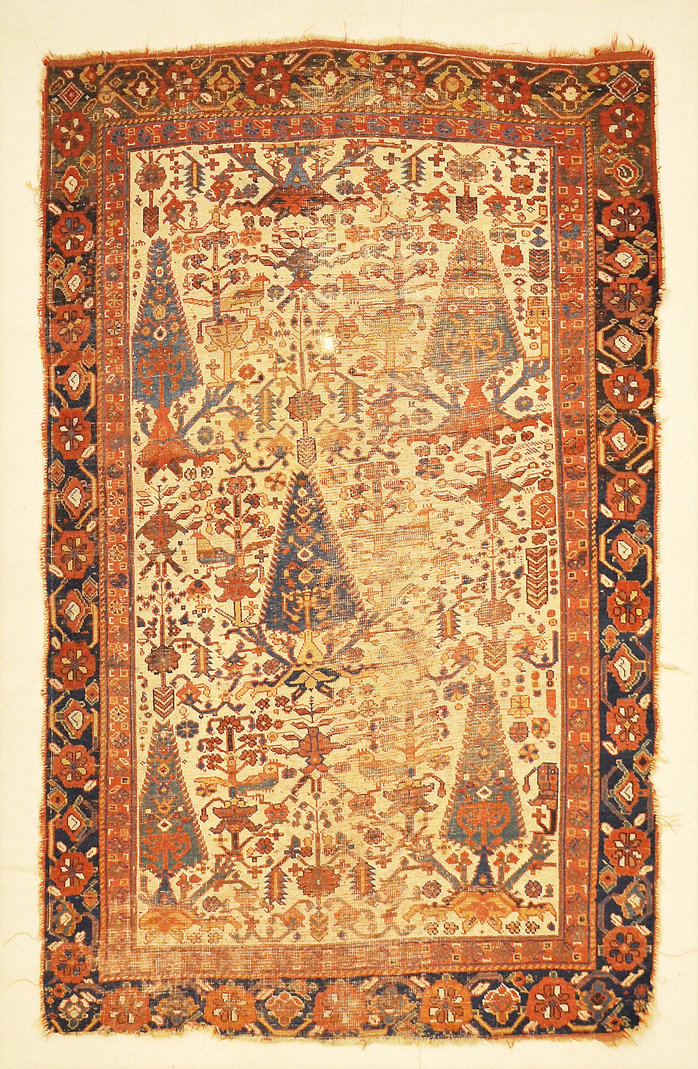 Rare Persian Proto Afshar Rug Circa 1850s Genuine Authentic Intricate Woven Carpet Art Santa Barbara Design Center Rugs and More