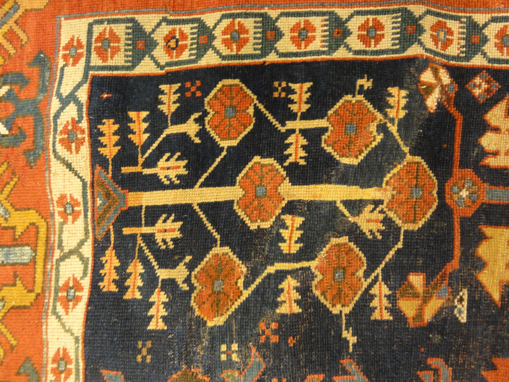 unique 17th Century Proto Kurdish Shrub Rug with Seljuk motives 30698