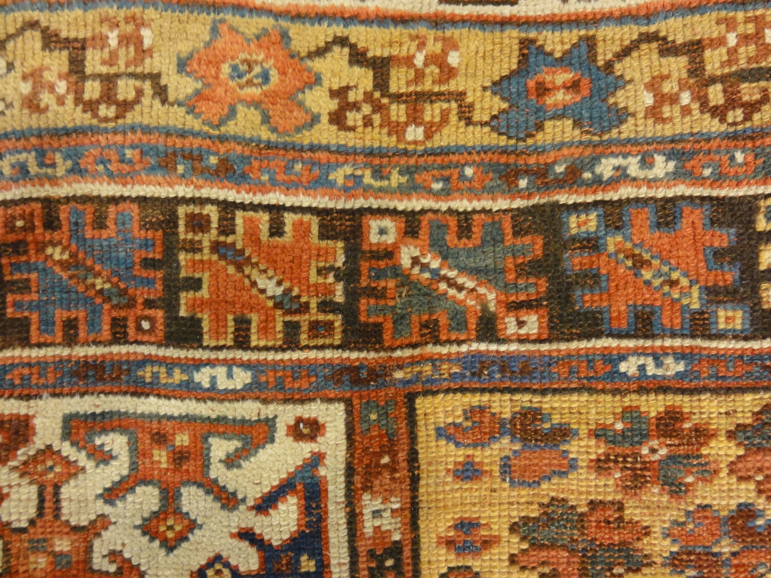 Rare Antique Turkish Tribal Makri Rug. A piece of genuine, woven carpet art sold by Santa Barbara Design Center, Rugs and More.