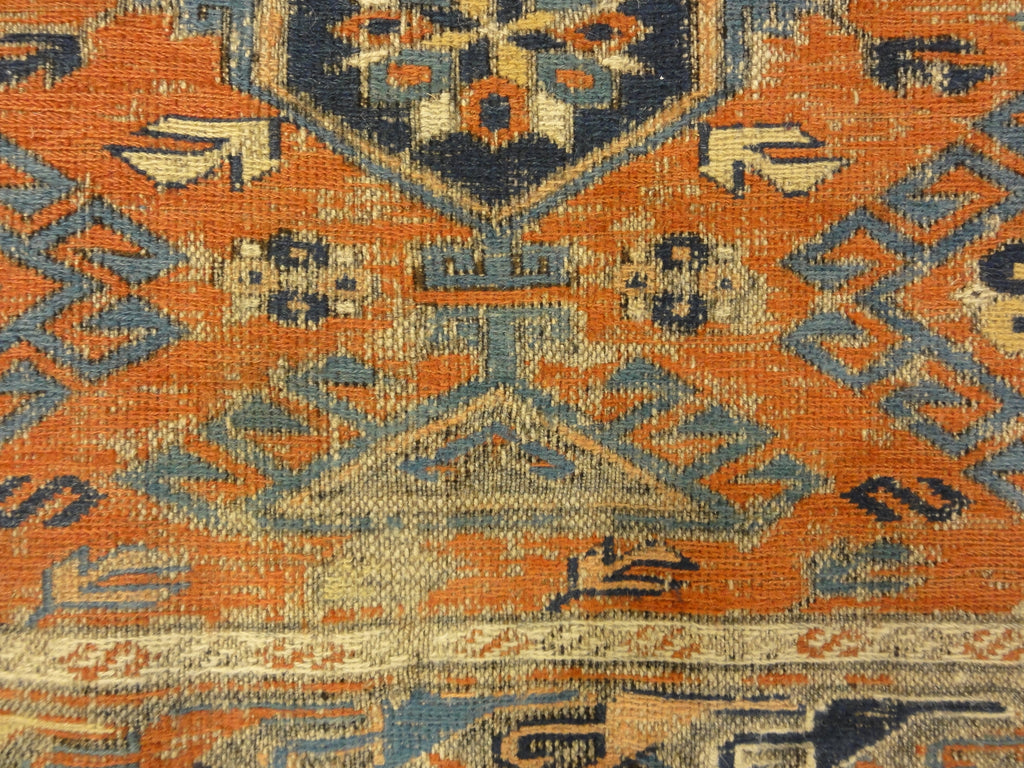Antique Soumak Kuba Rug. A piece of genuine authentic woven carpet art sold by Santa Barbara Design Center Rugs and More.