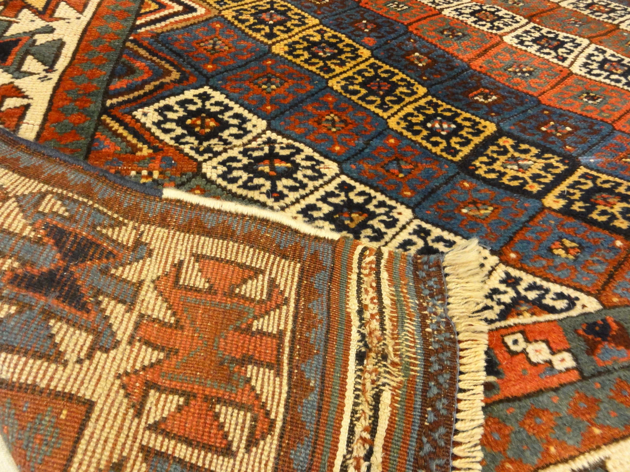 Unique Rare Jaf Kurd Rug Circa 1860s rainbow 30656